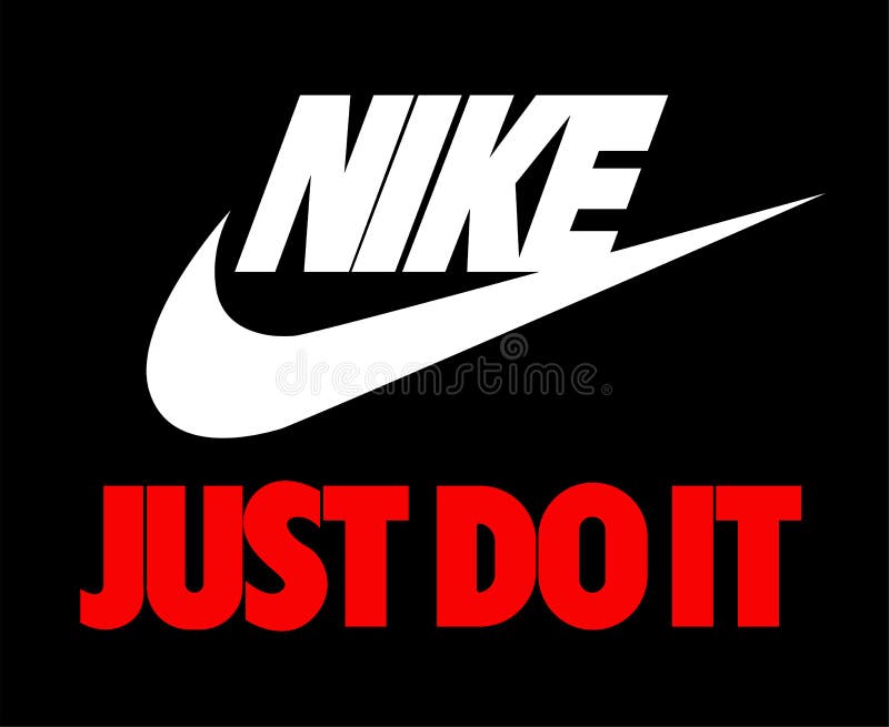 Nike Just Do It Logo Editorial Illustrative On White Background Editorial  Stock Image - Illustration Of Editorial, Emblem: 208329599