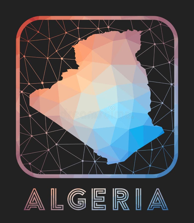 Algeria map design. stock illustration