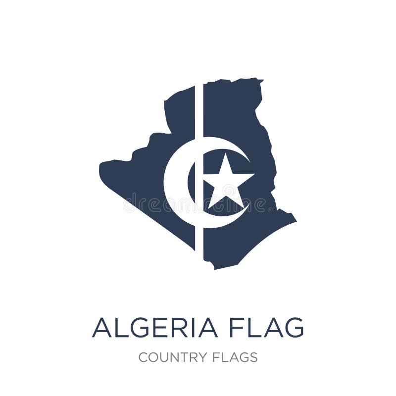 Algeriet flaggasymbol royaltyfri illustrationer Algeriet flaggasymbol royaltyfri illustrationer