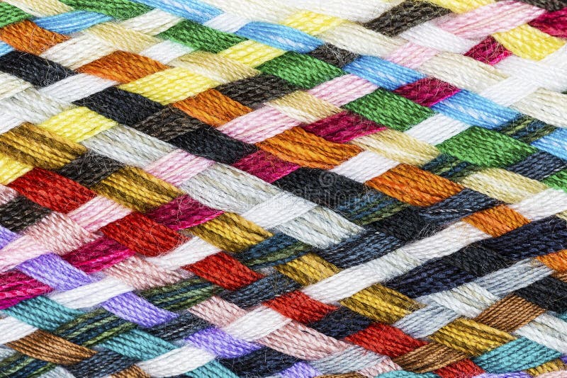 Algodón tejido tira multicolor foto de archivo Algodón tejido tira multicolor foto de archivo