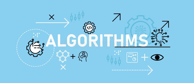 Algorithm AI machine artificial intelligence conceptual digital smart learning robotic system analysis computing royalty free illustration