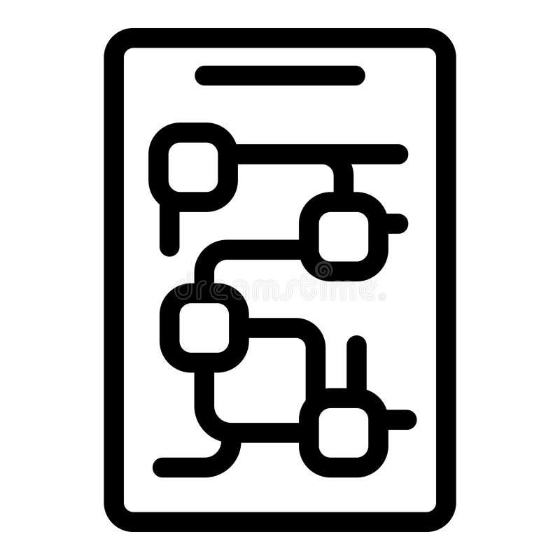 Algorithm development showing on tablet screen vector illustration