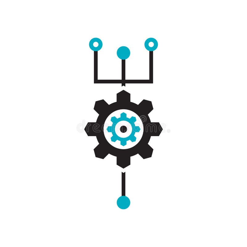 Algorithm Icon Vector Sign and Symbol Isolated on White Background ...