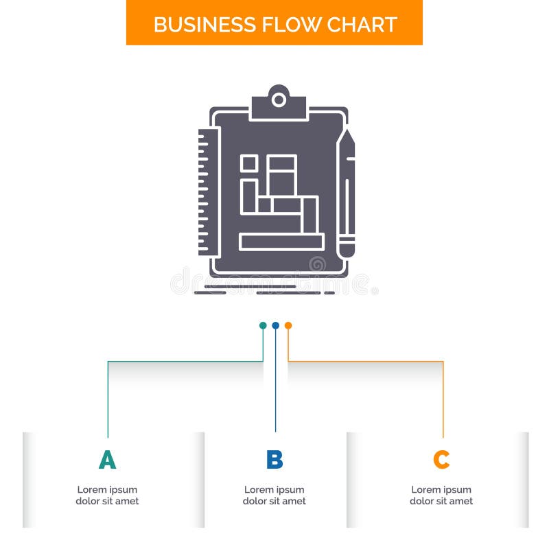 Algorithm, process, scheme, work, workflow Business Flow Chart Design with 3 Steps. Glyph Icon For Presentation Background vector illustration Algorithm, process, scheme, work, workflow Business Flow Chart Design with 3 Steps. Glyph Icon For Presentation Background vector illustration