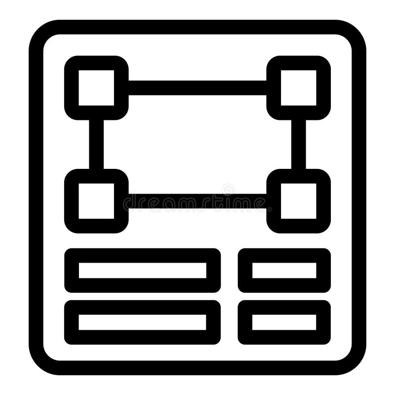 Algorithm showing data processing with flow chart icon stock illustration