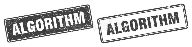 Algorithm Stamp Set. Algorithm Square Grunge Sign Stock Vector ...