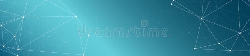 Algoritm conexiuni digitale conectat triunghiuri conectate forme linii de tipar vectorial geometric al bannerului lat royalty free illustration