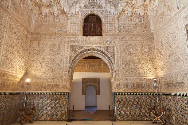 Alhambra De Granada Hall of the Two Sisters Stock Image Image of heritage, muqarna 23902069