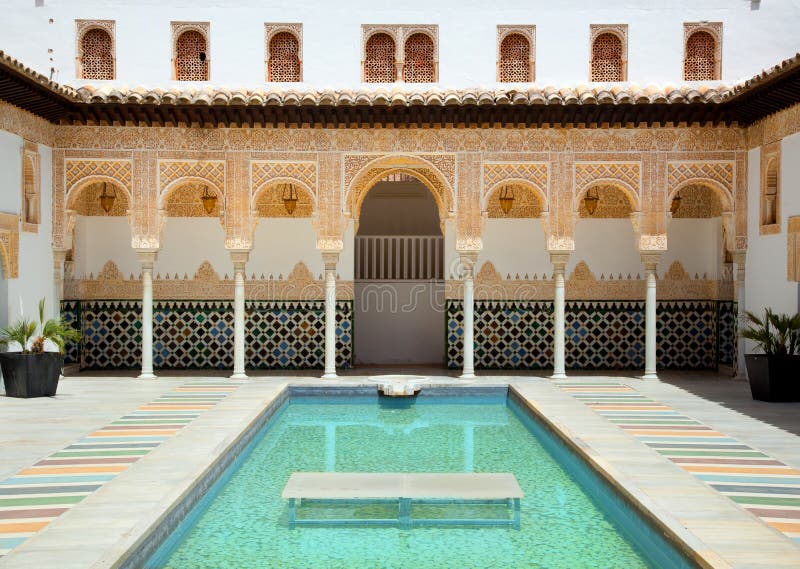 Alhambra de Poble Espanyol en Palma de Mallorca photos libres de droits Alhambra de Poble Espanyol en Palma de Mallorca photos libres de droits