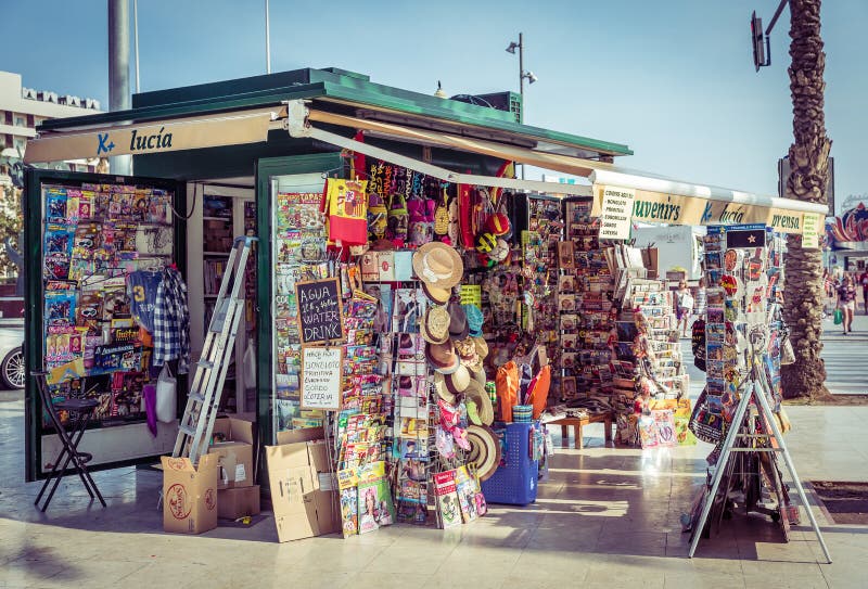 Alicante, Spain SEPTEMBER 2015 Souvenir Shop Editorial Photography