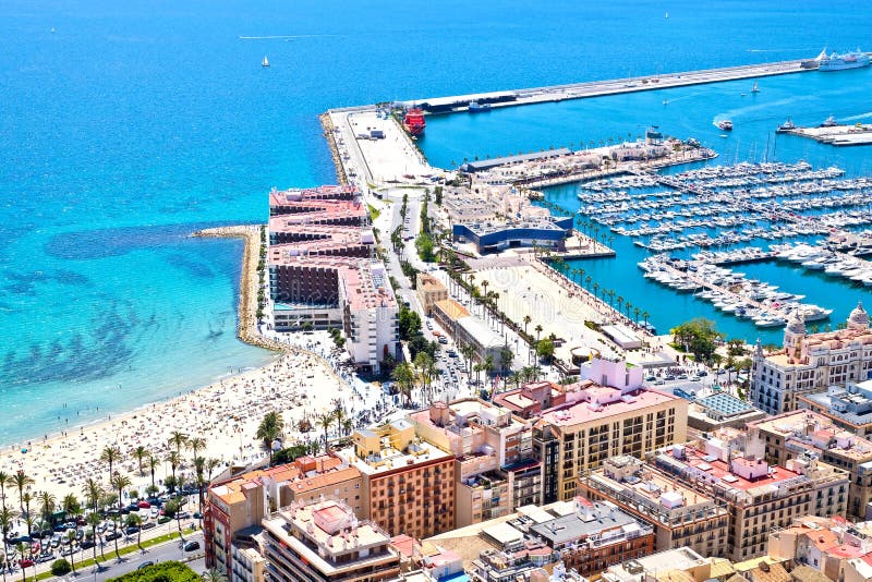 Alicante, Spanien, Vogelperspektive lizenzfreies stockbild Alicante, Spanien, Vogelperspektive lizenzfreies stockbild