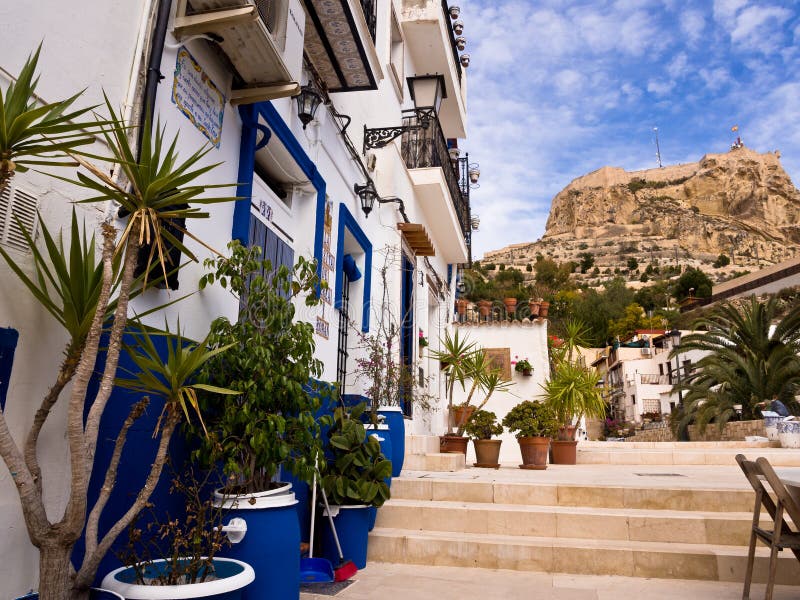 Alicante Stary miasteczko, Hiszpania obraz royalty free Alicante Stary miasteczko, Hiszpania obraz royalty free