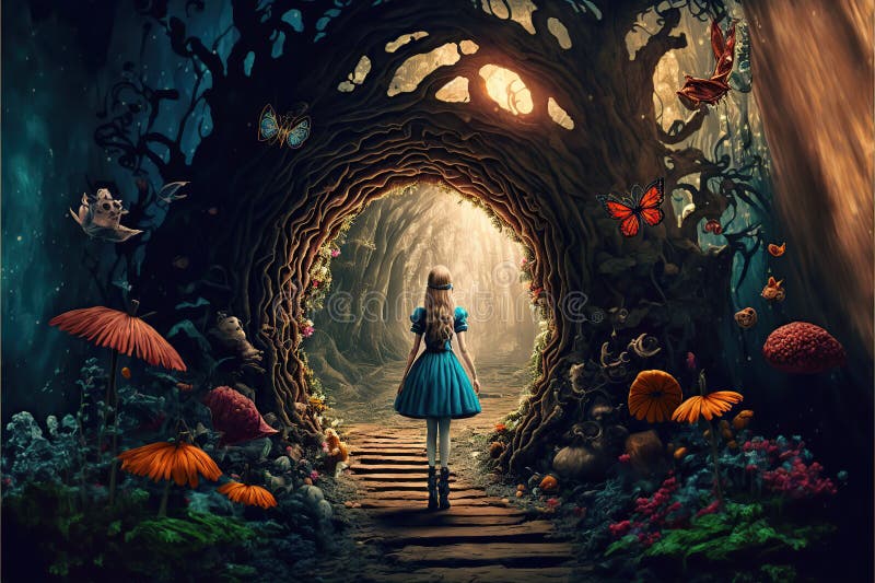 Alice Wonderland Forest Stock Illustrations 257 Alice Wonderland