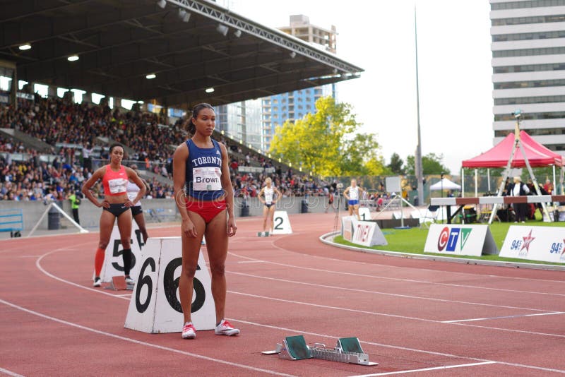 Alicja Brown, sprinter du Canadien 400m photo libre de droits Alicja Brown, sprinter du Canadien 400m photo libre de droits