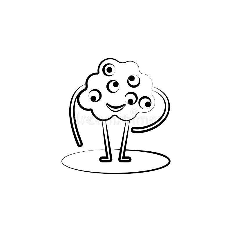 Alien, cartoon, happy icon. Element of hand draw ufo icon royalty free illustration Alien, cartoon, happy icon. Element of hand draw ufo icon royalty free illustration