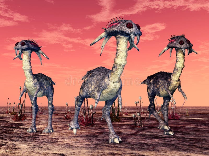 Alien creatures vector illustration