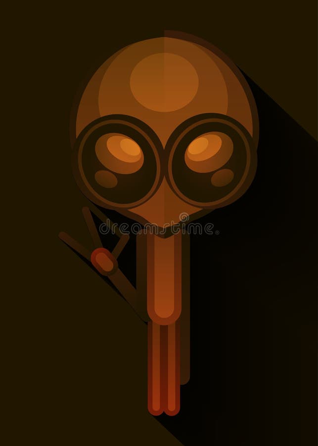 Alien entity from another world - illustration stock illustration