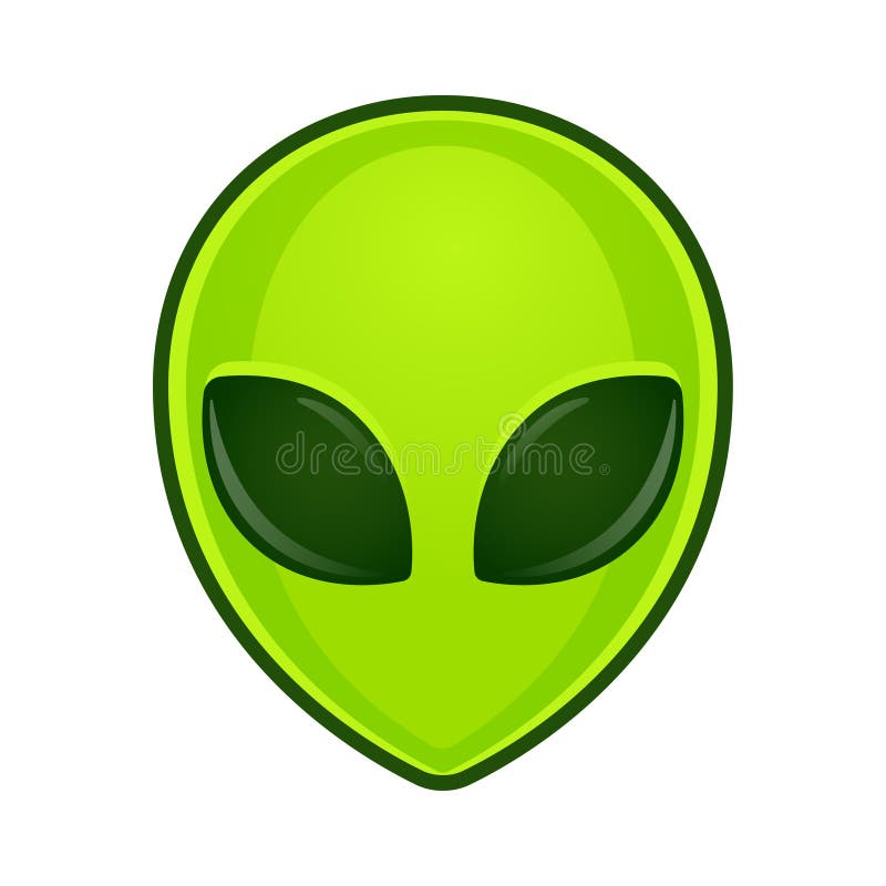 Alien face illustration stock vector. Illustration of invasion