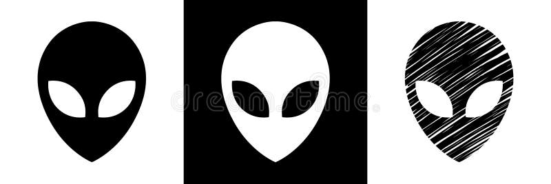 Alien head royalty free illustration