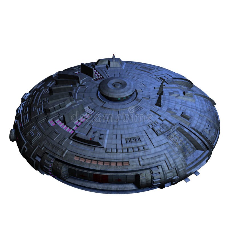 Alien imperial cruiser vector illustration