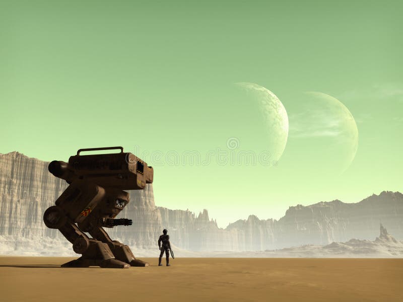 Alien planet royalty free illustration