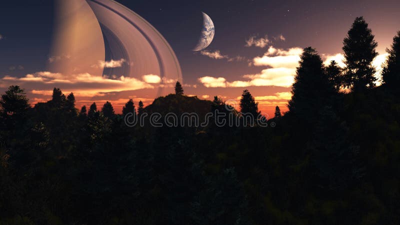 Alien Planet - 3D Rendered Computer Artwork