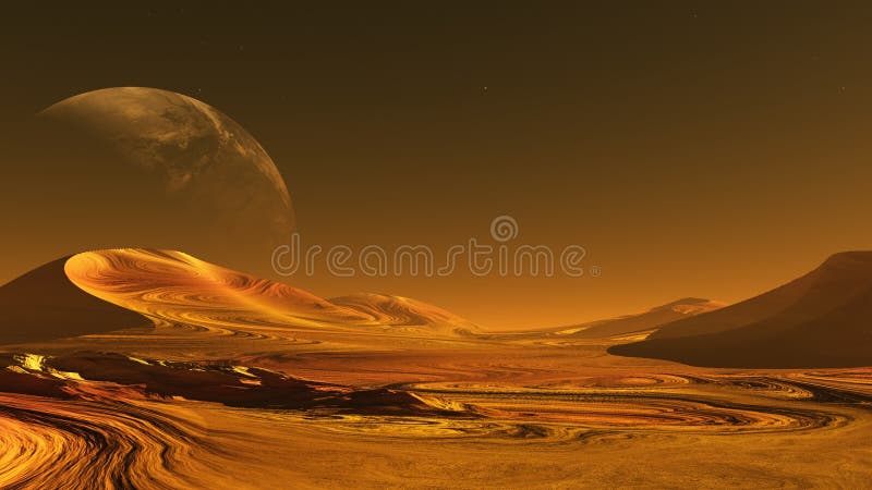 Alien planet stock illustration