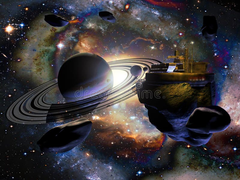 Alien space station royalty free illustration