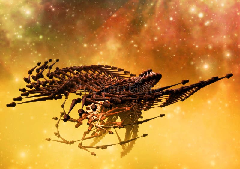 Alien spaceship stock illustration