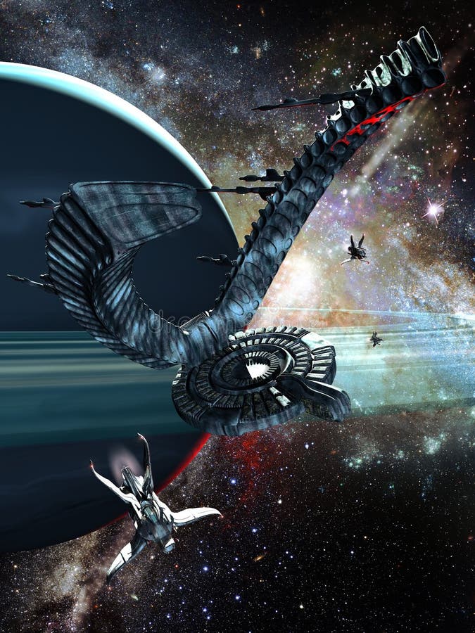 Alien spaceship vector illustration