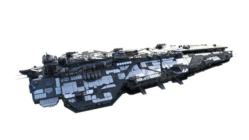 Alien spaceship flying, UFO spacecraft in flight isolated on white background, top view, 3D render vector illustration