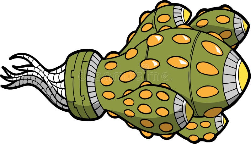 Alien Spaceship Vector Illustration royalty free illustration