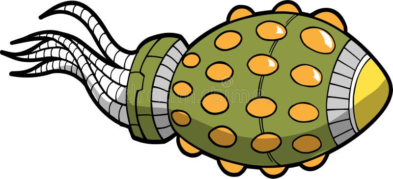 Alien Spaceship Vector Illustration royalty free illustration