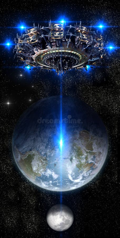 Alien UFO nearing Earth