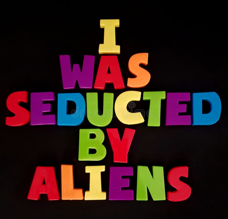 Aliens ufo seduction abduction planets space stock photo