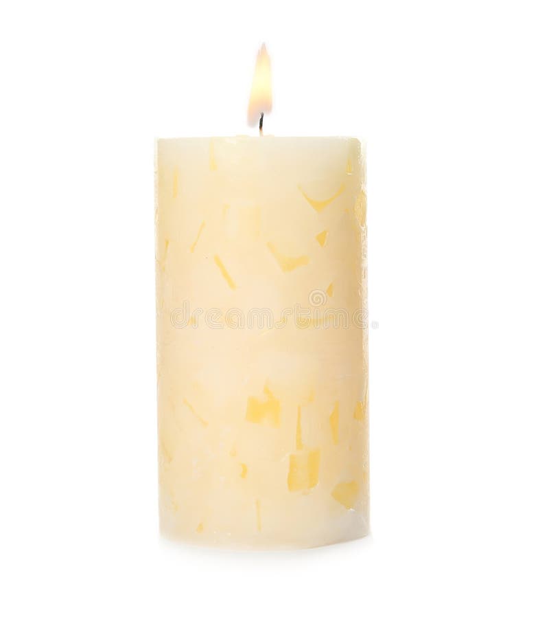 Alight Color Wax Candle on White Stock Photo Image of aromatic, event