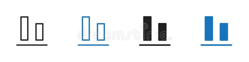 Align bottom icon linear graphics set vector in black vector illustration
