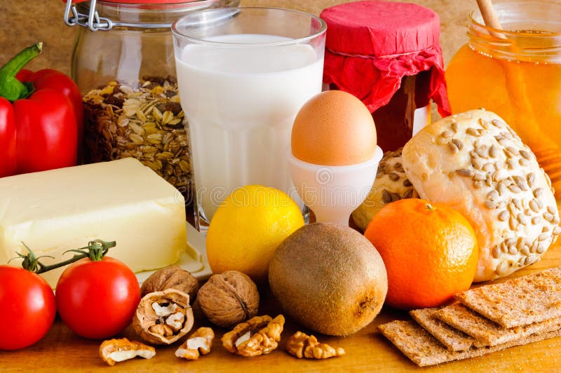 Aliments naturels et biologiques photo libre de droits