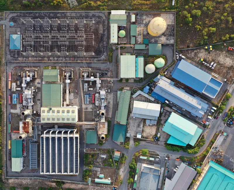 Alimentation électrique d'une centrale électrique photo libre de droits