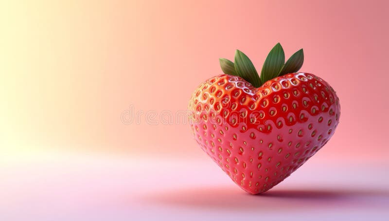Alimentația sănătoasă este reprezentată de o închidere centrată minimalist și creată digital a fructelor de căpșuni într-un studio stock photo