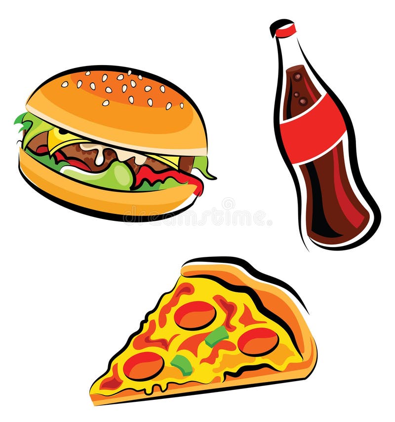 Alimenti a rapida preparazione illustrazione vettoriale