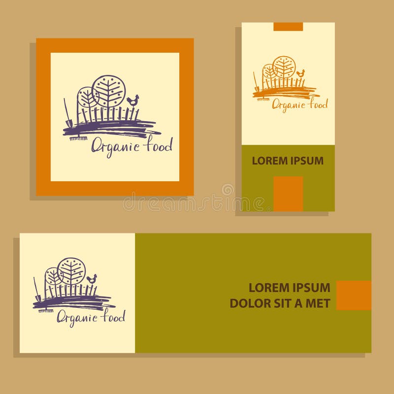 Alimento biológico Logotipo del bosquejo para la agricultura, horticultura L rural ilustración del vector Alimento biológico Logotipo del bosquejo para la agricultura, horticultura L rural ilustración del vector