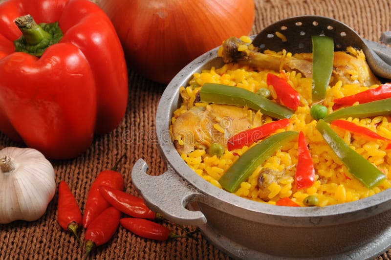 Setting with typical cuban dish and ingredients. Setting with typical cuban dish and ingredients