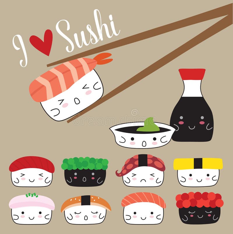 Alimento del giapponese dei sushi illustrazione vettoriale