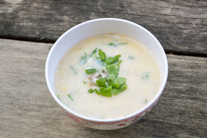 Alimento del gruel del riso fotografia stock