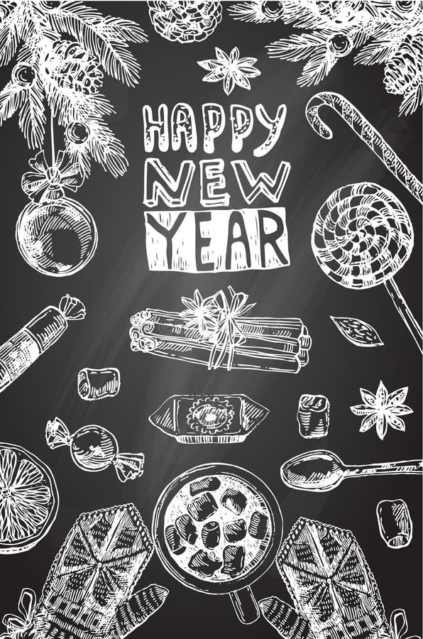 Alimento di natale dell'illustrazione illustrazione di stock Alimento di natale dell'illustrazione illustrazione di stock