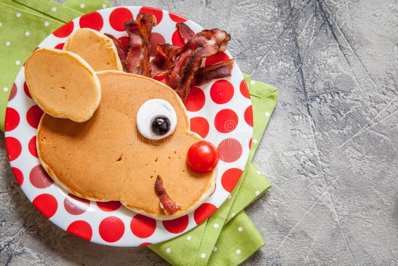 Alimento di Natale per il bambino Pancake della renna di Rudolph