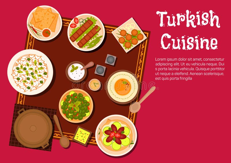 Alimento e dessert turchi di cucina royalty illustrazione gratis