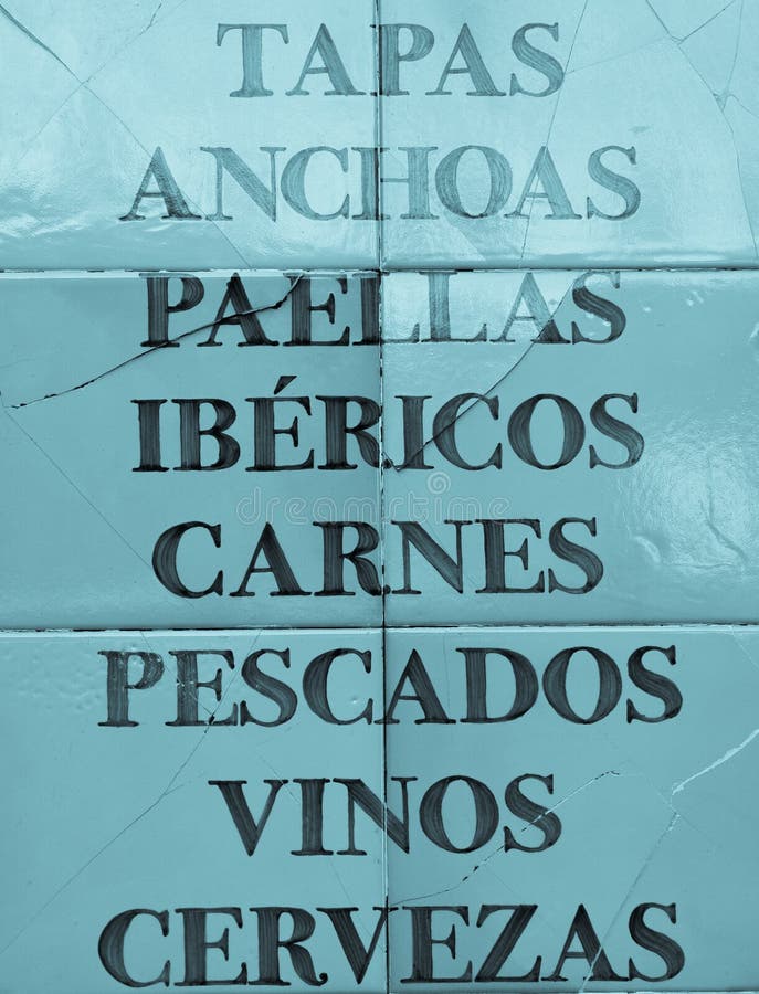 Comida espanhola fotografia de stock