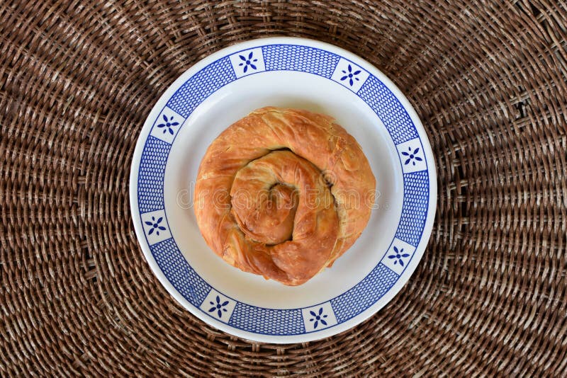Alimento espiral do grego da torta imagens de stock royalty free Alimento espiral do grego da torta imagens de stock royalty free